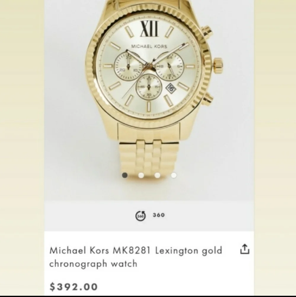 MICHAEL KORS MEN'S GOLD PLATED WATCH